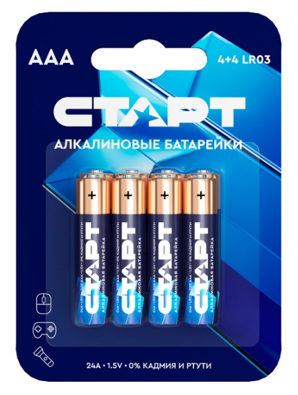 СТАРТ Батарейки LR03-BL8 BLUE AAA 8шт/блист 
