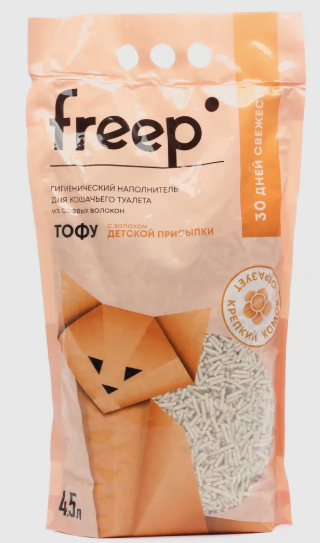 FREEP Наполнитель Тофу Детская присыпка 4,5 л 