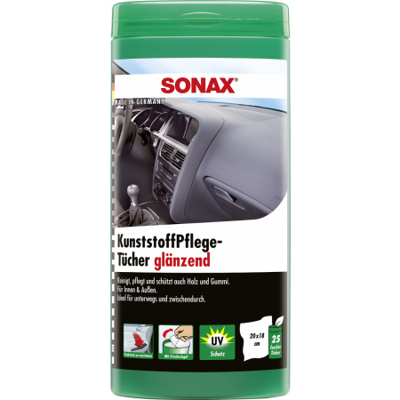 SONAX Салфетки для очистки пластика в тубе 25 шт 