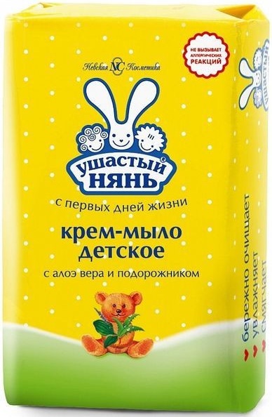 УШАСТЫЙ НЯНЬ Мыло Детское Алоэ 90 гр