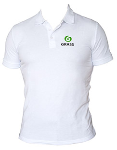 GRASS Рубашка -поло белая , размер XL(новая)