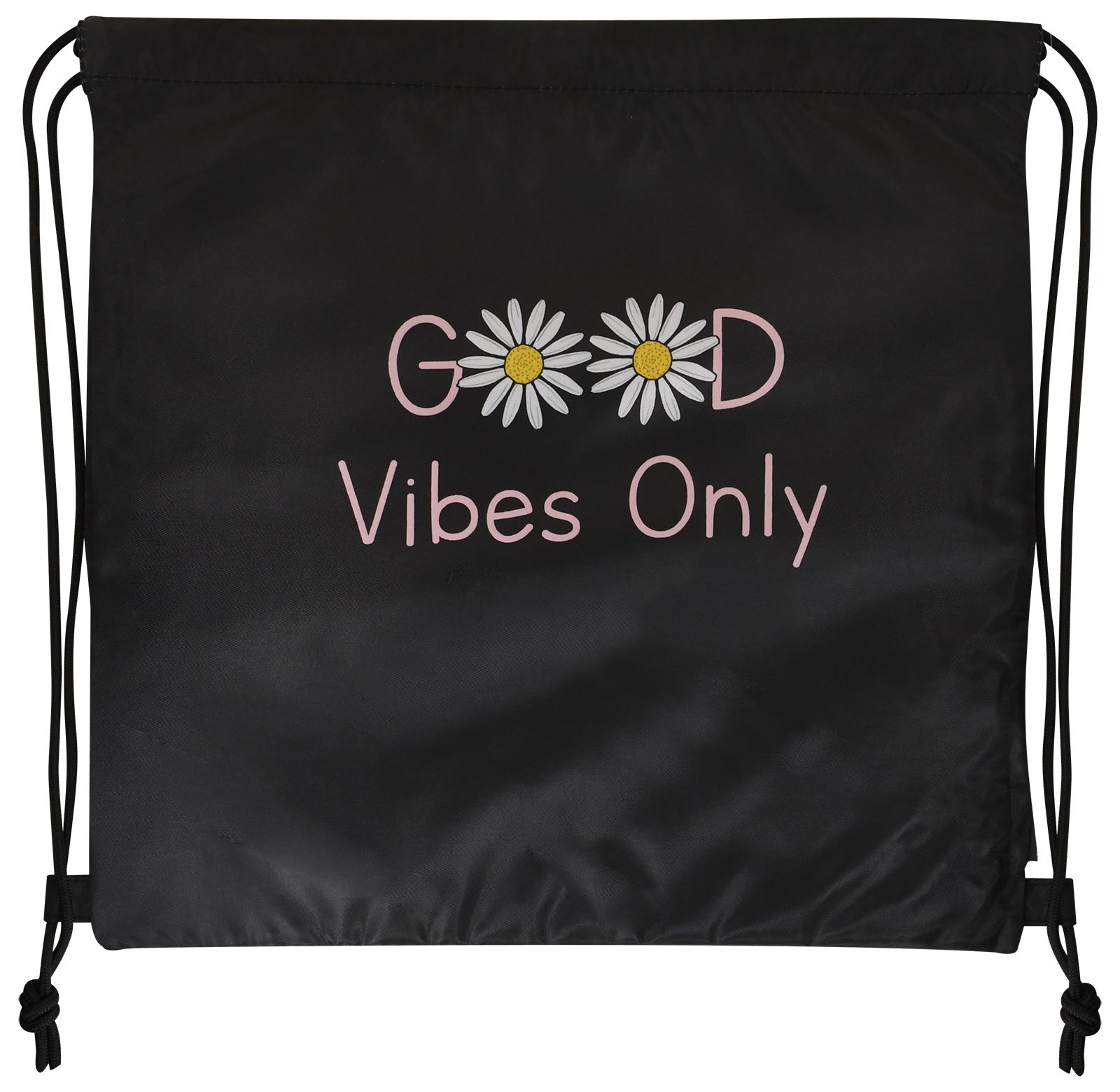 Мешок д/обуви Schoolformat ПРИВЕТ РОМАШКИ 40x40 см черн. 1 отд. д/девочек